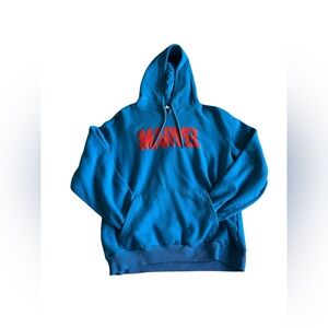 Large Marvel Avengers Retro Sweatshirt Blue Red Cotton Polyester Hoodie